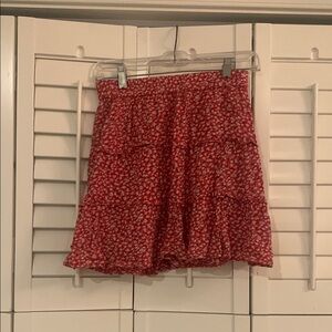 Sim & Sam Floral Red Skirt